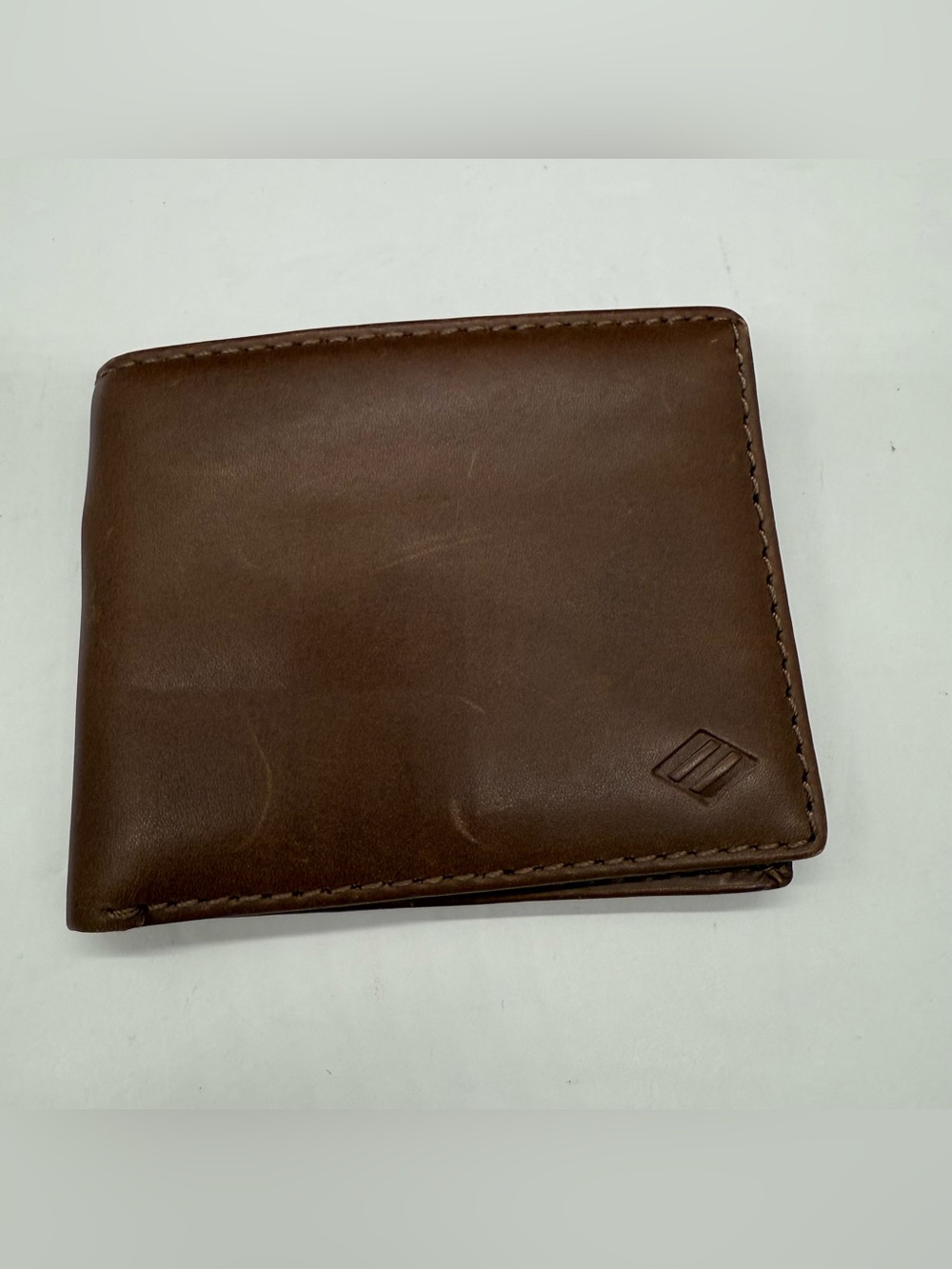 Joseph Abboud Mens Brown Genuine Leather Bi-Fold Wallet
